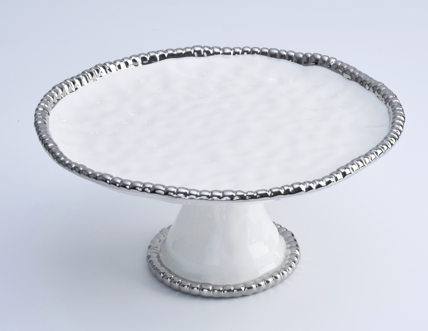 PAMPA BAY ROUND CAKE STAND WHITE