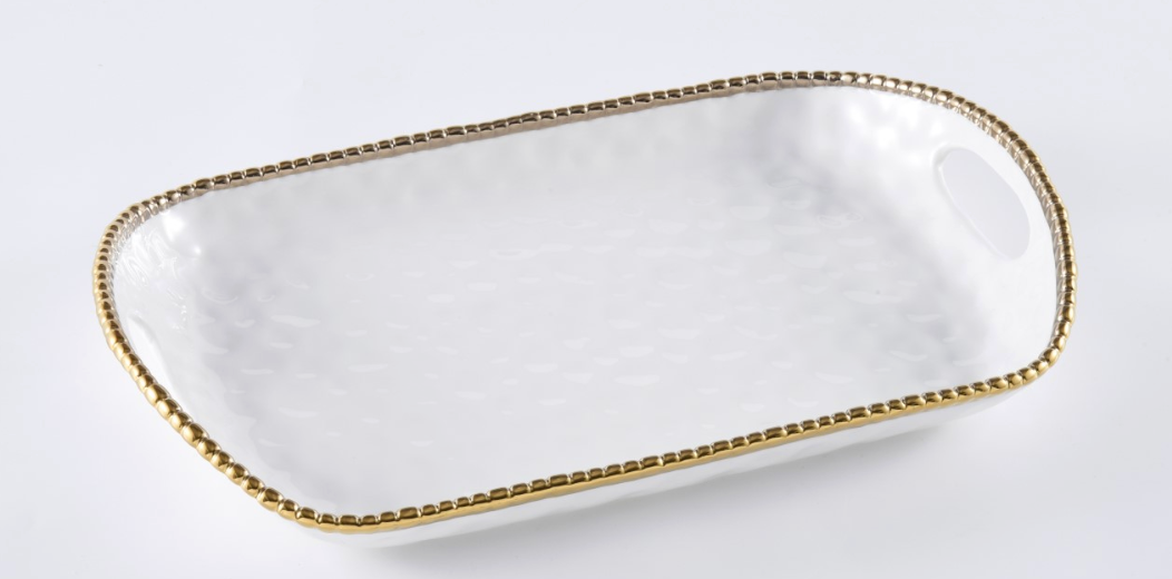 PAMPA BAY RECTANGULAR TRAY WITH HANDLES