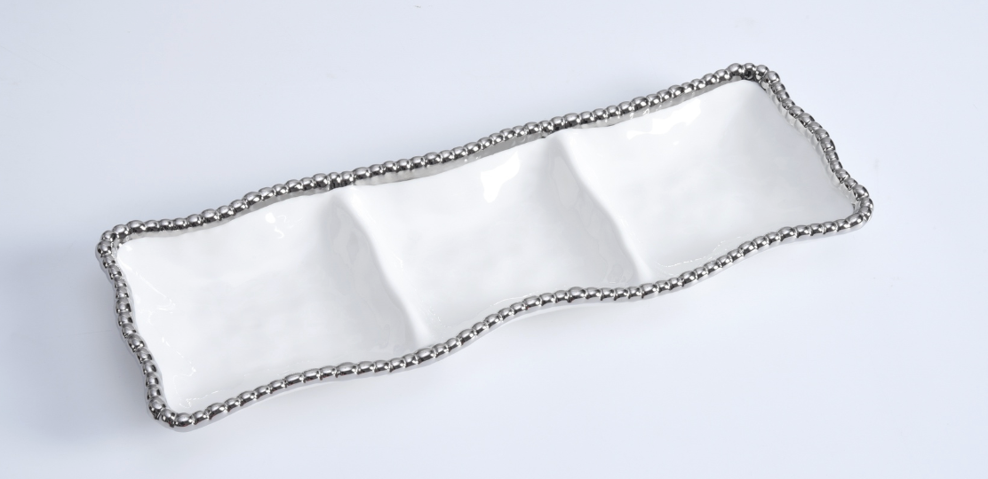 PAMPA BAY 3-SECTION SERVING PIECE
