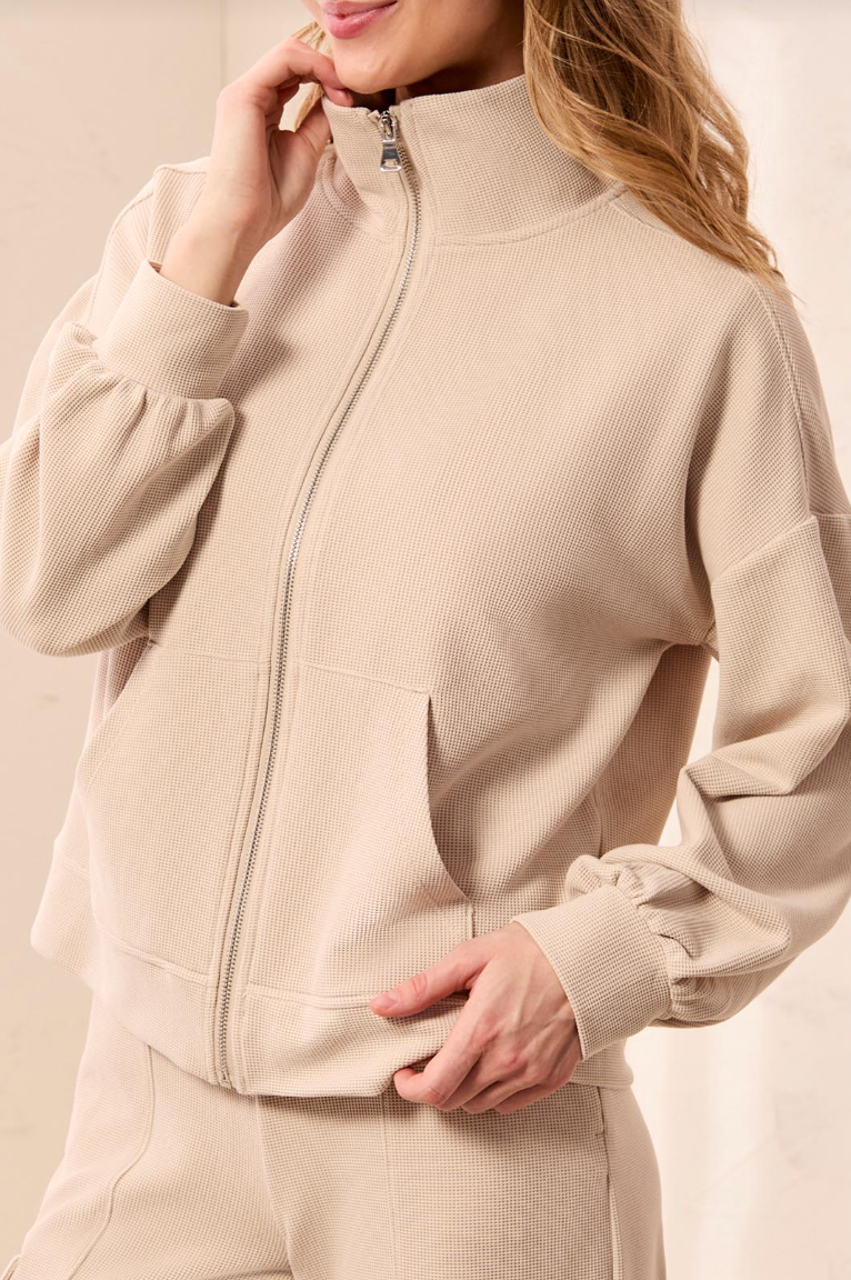 ZIP CARDIGAN W/ POCKET