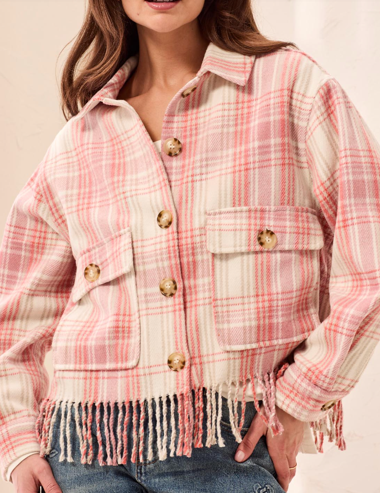 PLAID CROP SHACKET