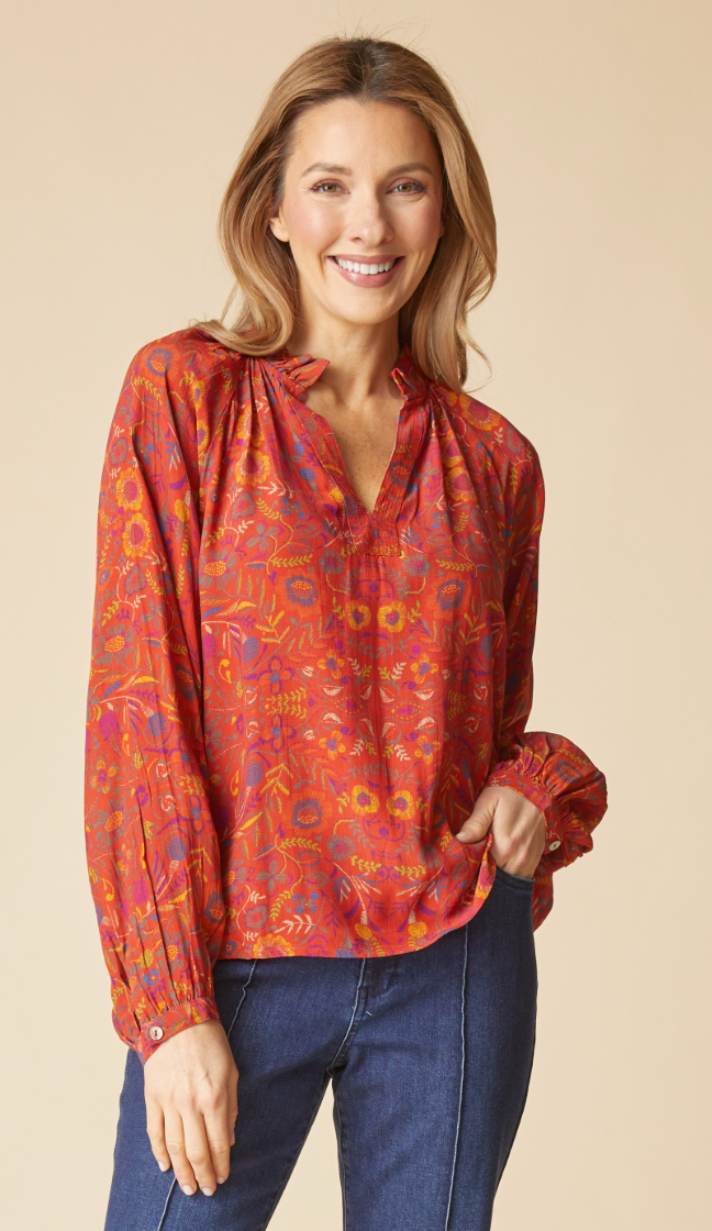 GARDEN RUCHED TOP