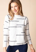 TWEED FUNNEL NECK PULLOVER