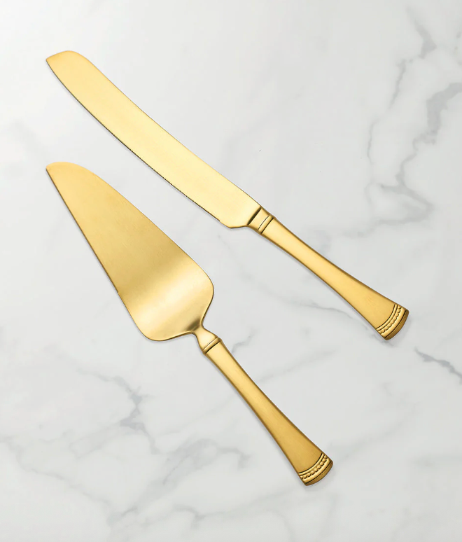 LENOX PORTOLA GOLD FLATWARE DESSERT SET