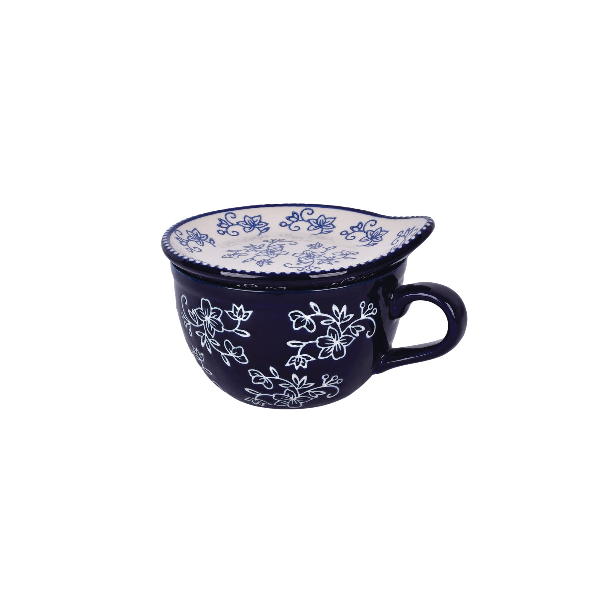 BOWL/LID MUG - FLORAL LACE