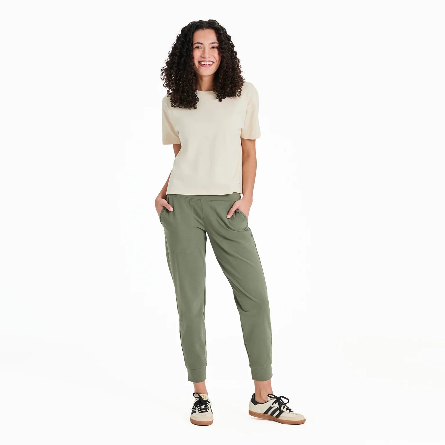 LIFE IS GOOD  JOGGER PANTS MOSS GREEN - SIZE:MEDIUM