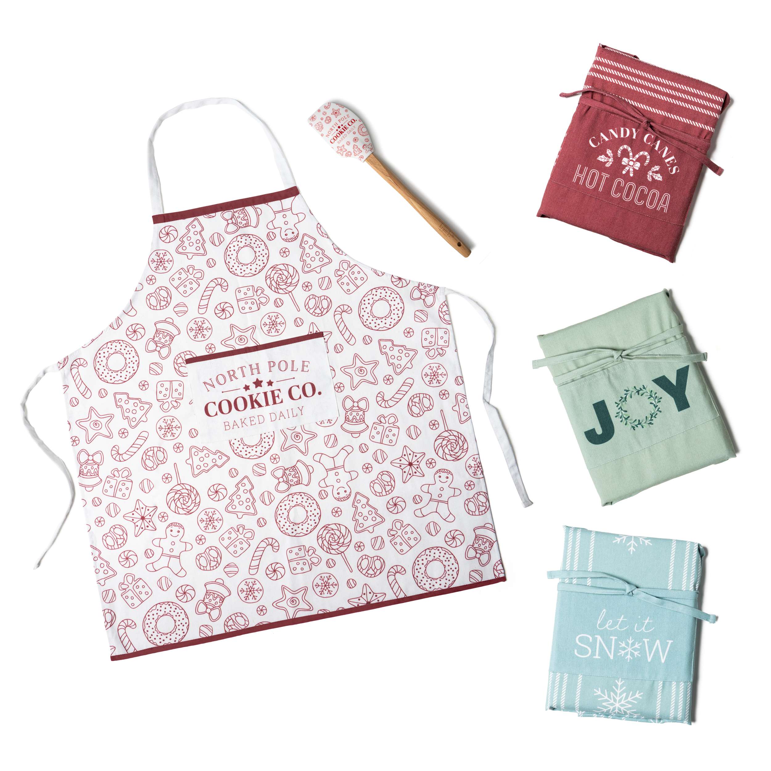 HOME SWEET HOLIDAYS ALL PURPOSE APRON + SPATULA SET