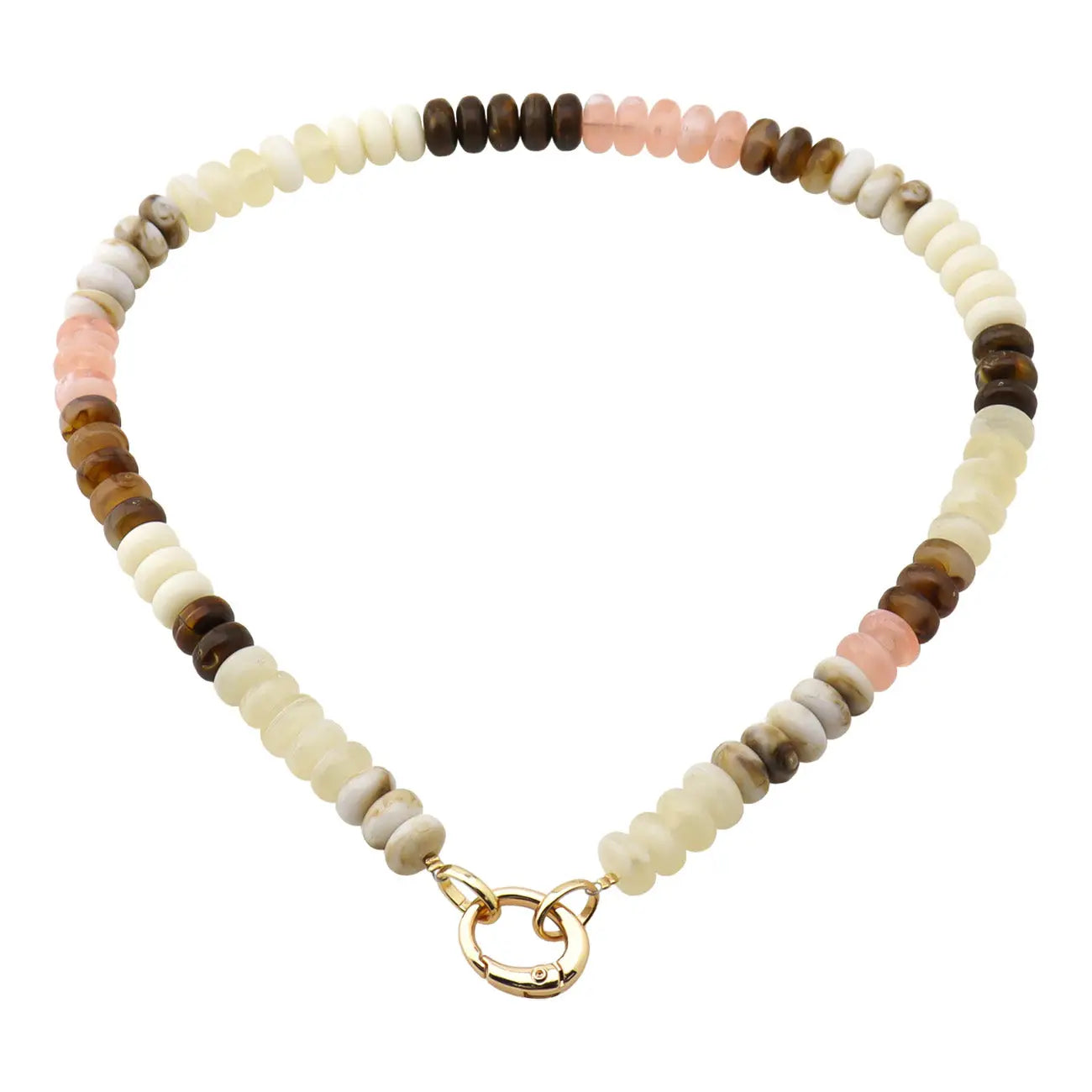 NATURAL TAN BEADED NECKLACE