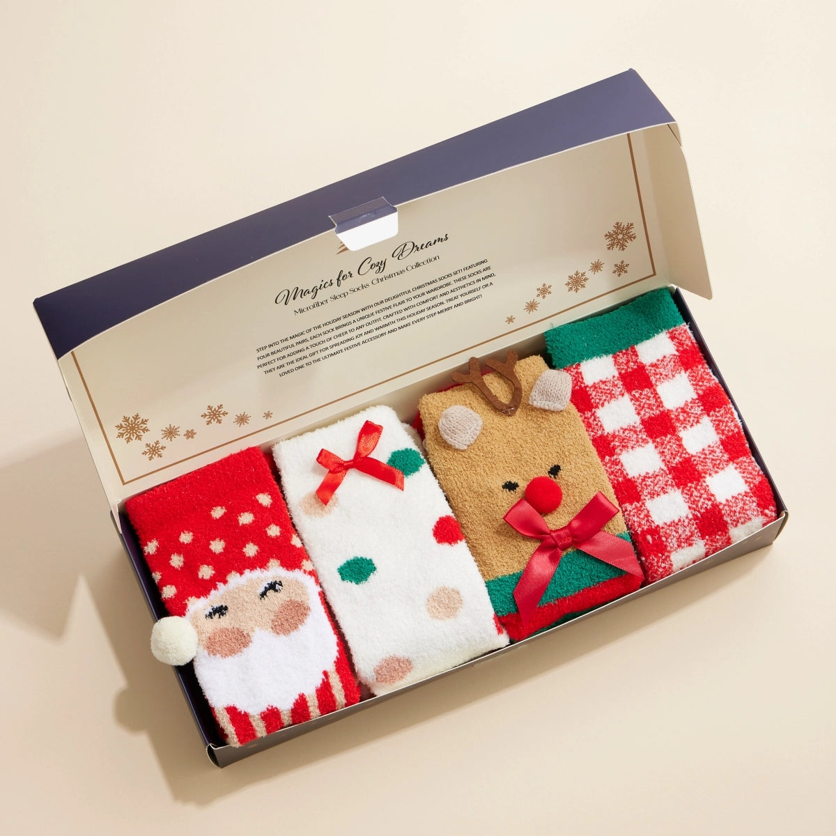 CHRISTMAS FUZZY SOCKS GIFT SET