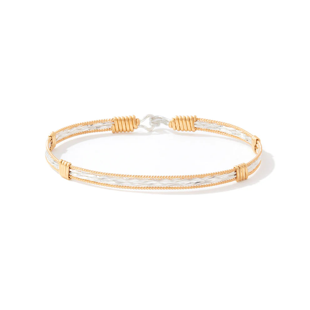 BE THE LIGHT BRACELET - 14K GOLD ARTIST WIRE AND STERLING SILVER / 6.75" - S