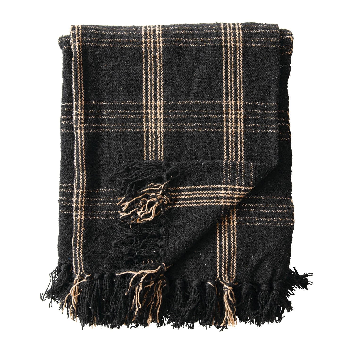Woven Throw with Fringe