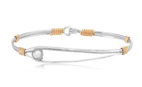 RONALDO DESIGNER JEWELRY SECOND CHANCE SILVER GOLD BRACELET - SIZE:SIZE 7.50