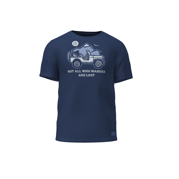 MEN'S "NOT ALL WHO WANDER" T-SHIRT DARKEST BLUE