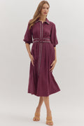 PLUM MIDI DRESS