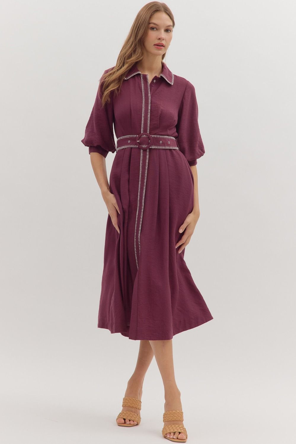 PLUM MIDI DRESS