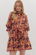 FLORAL SHORT DRESS