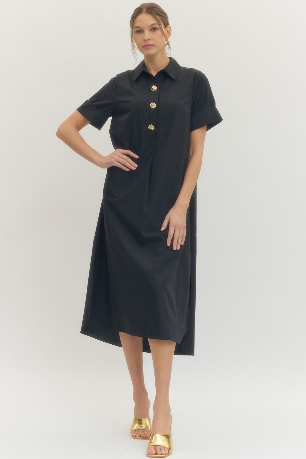 STAR BUTTON DRESS