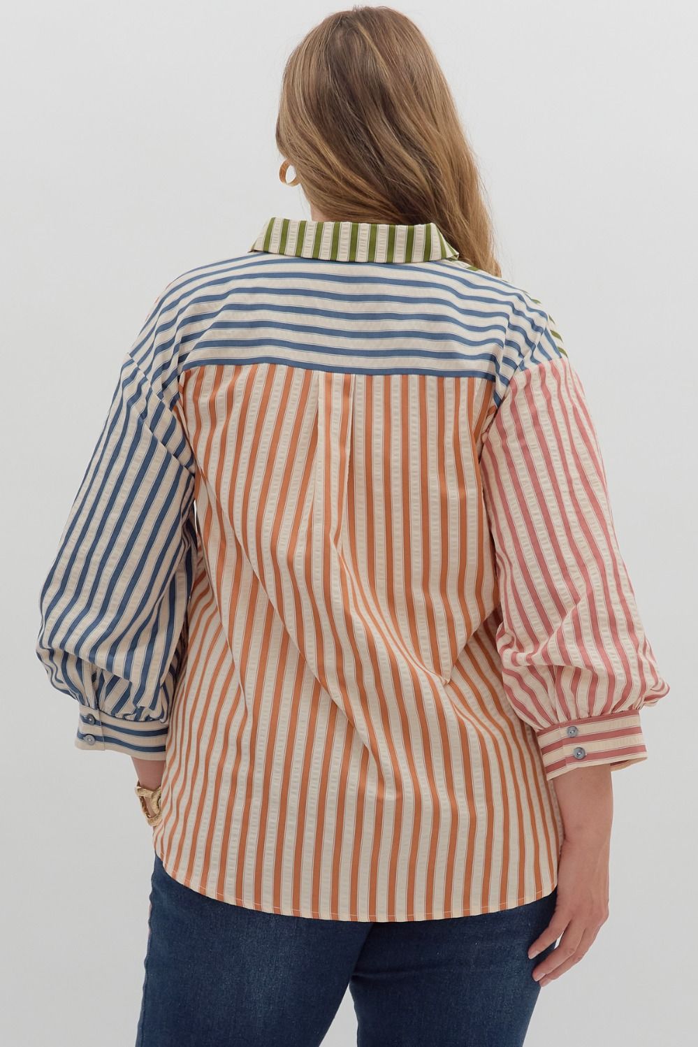 Colorblock Stripe PLUS Top