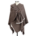 Heathered Keyhole Wrap - Taupe