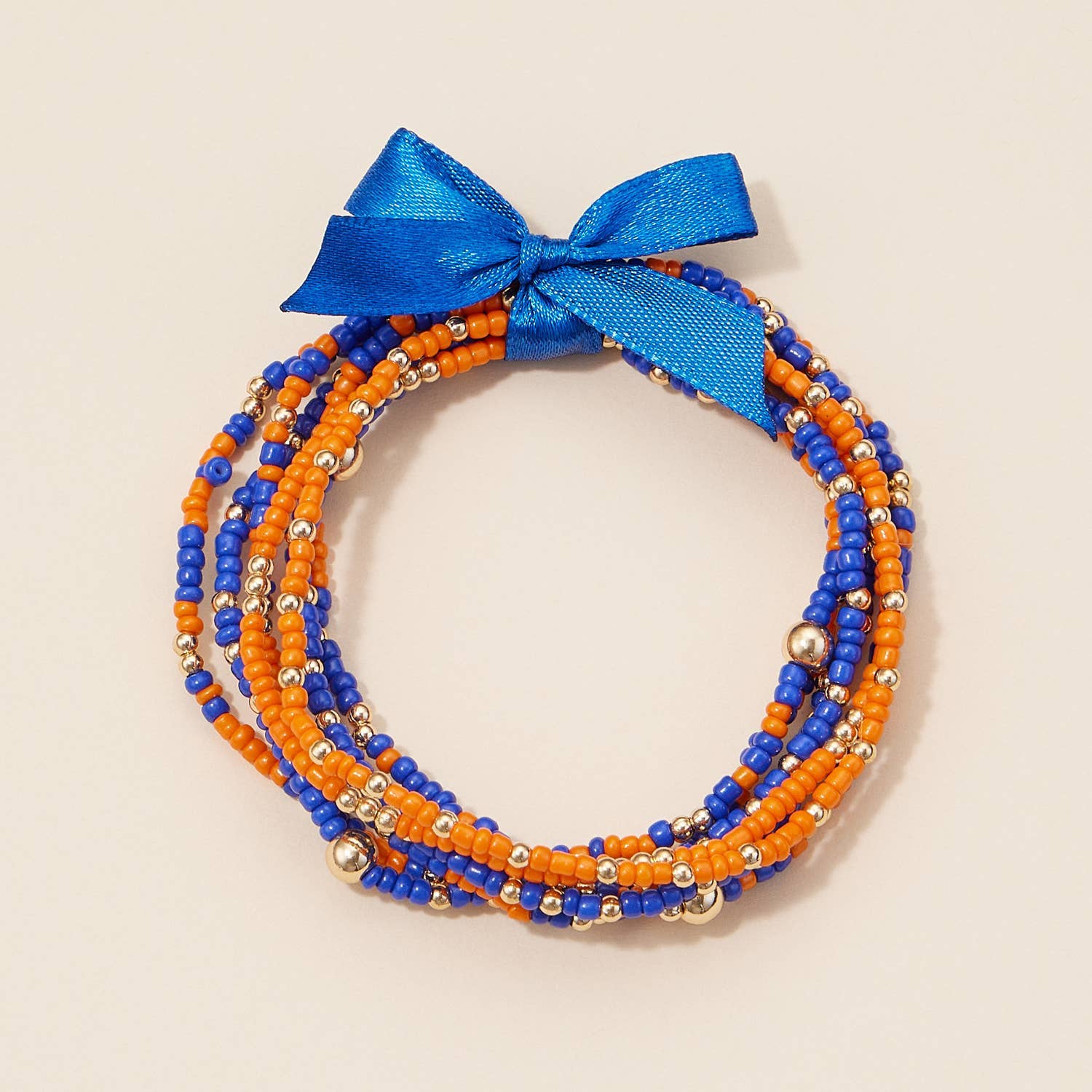 Orange/Blue Game Day Bracelet Set