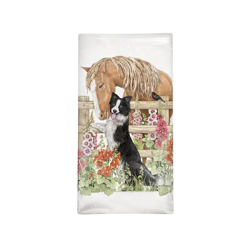 Hollyhock Horse Bagged Towel
