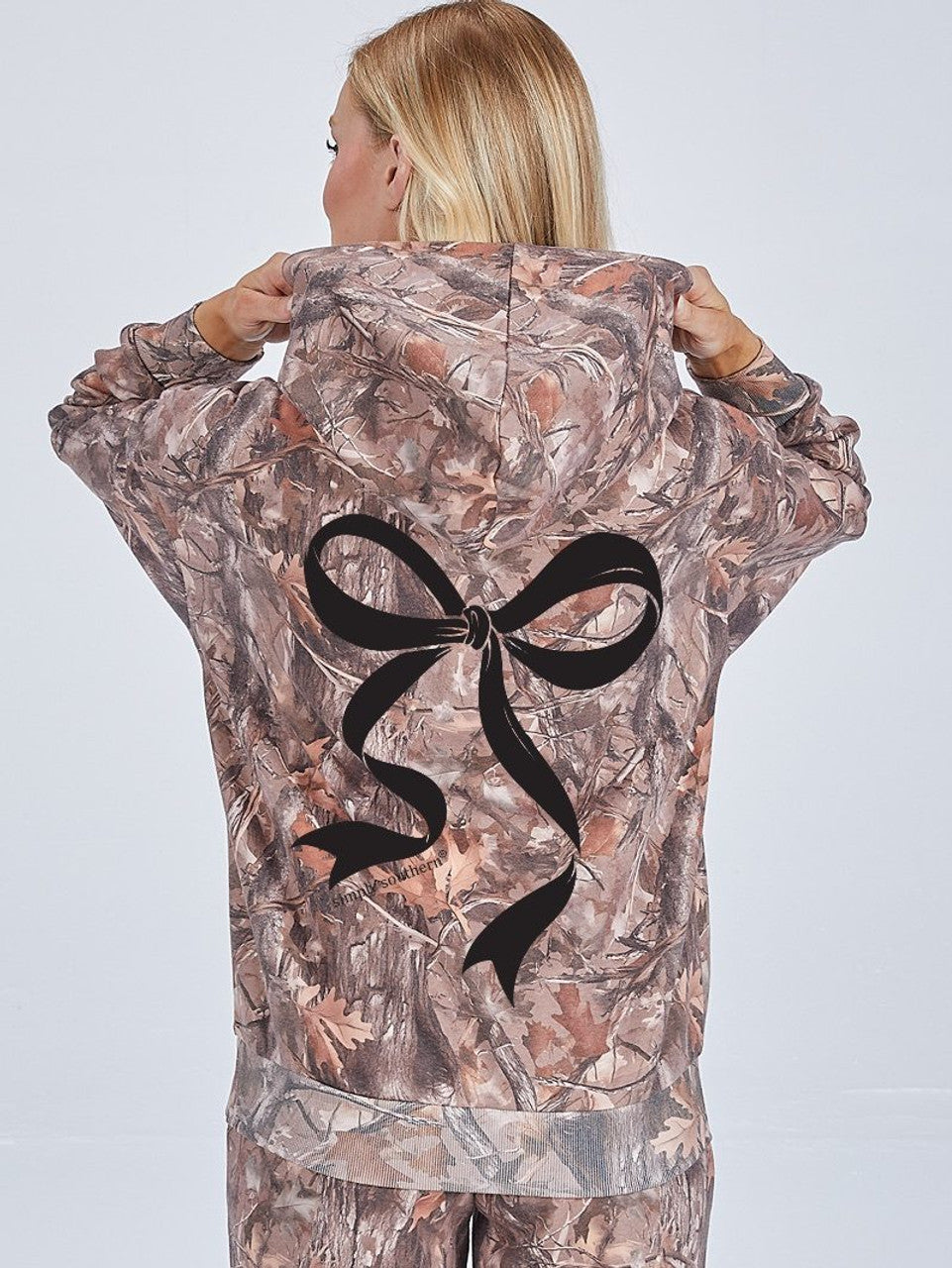 SS WOMENS HOODIE BOW CAMO