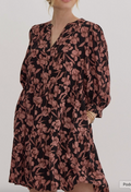 PINK & BLACK FLORAL DRESS