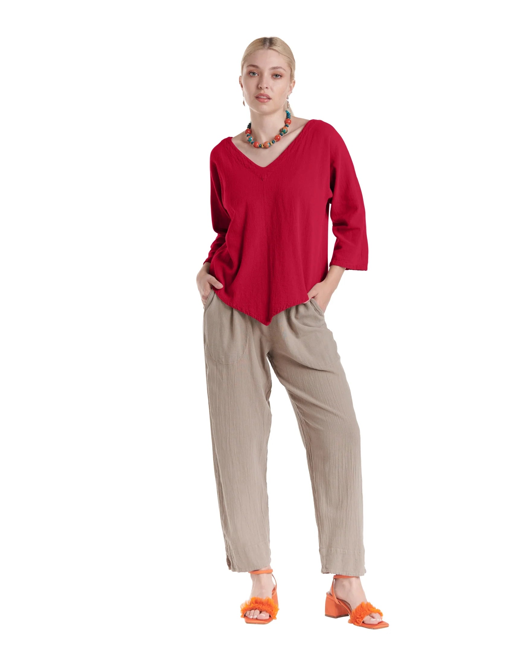 LYNN TOP - CRIMSON