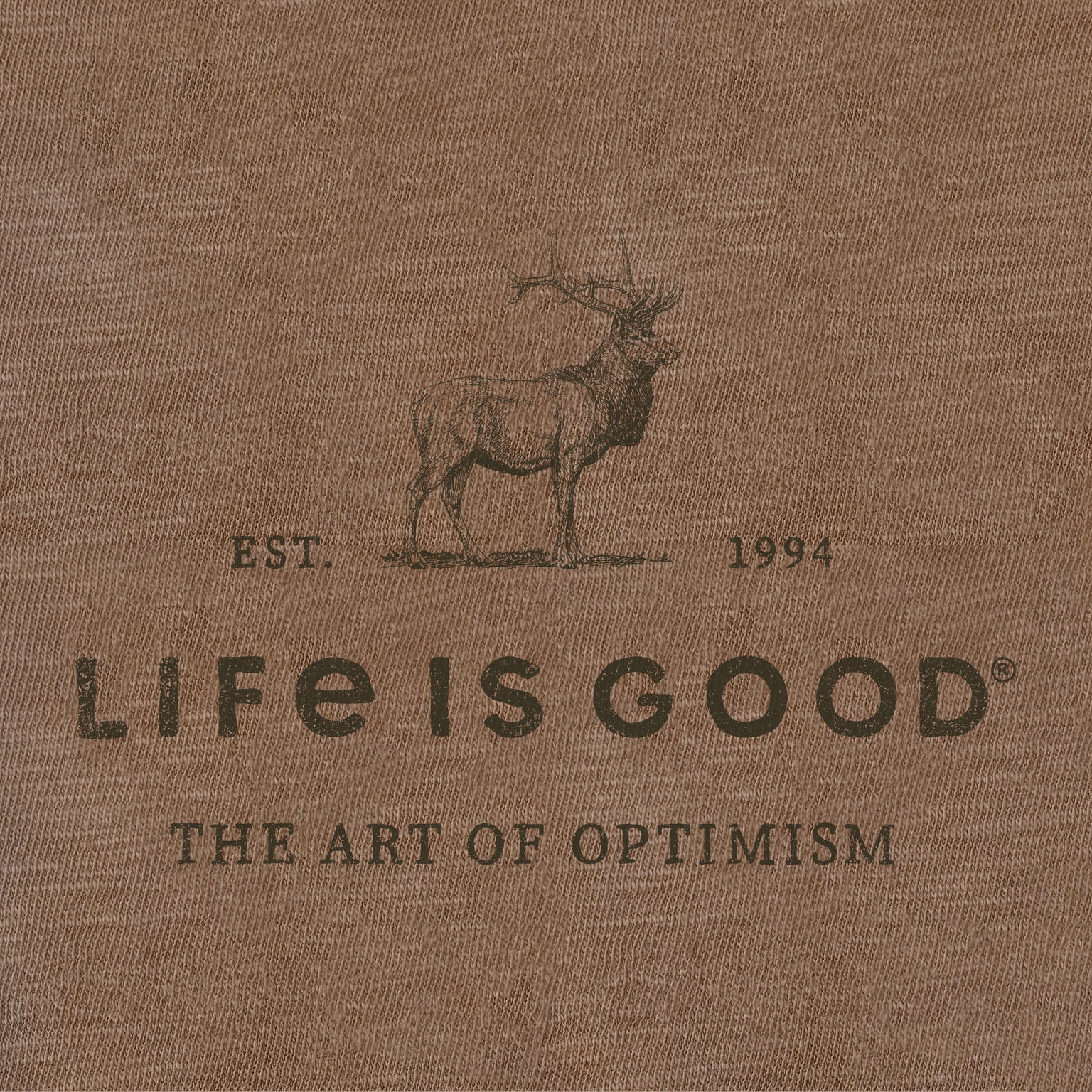 Life Is Good Art of Optimism Mushroom Brown