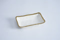 RECTANGULAR DISH WHITE/GOLD
