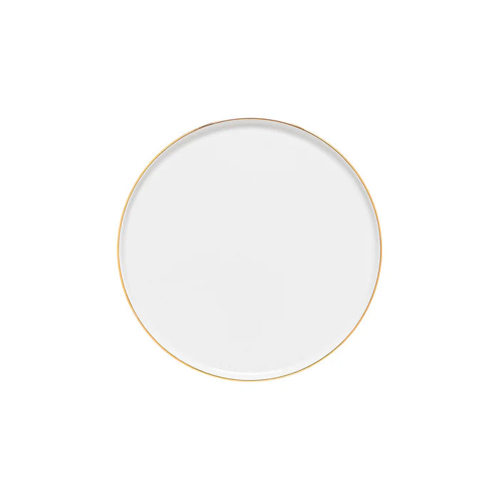 CASAFINA PORCELAIN RND SALAD GLD RTM RESONANCE WHITE/GOLD