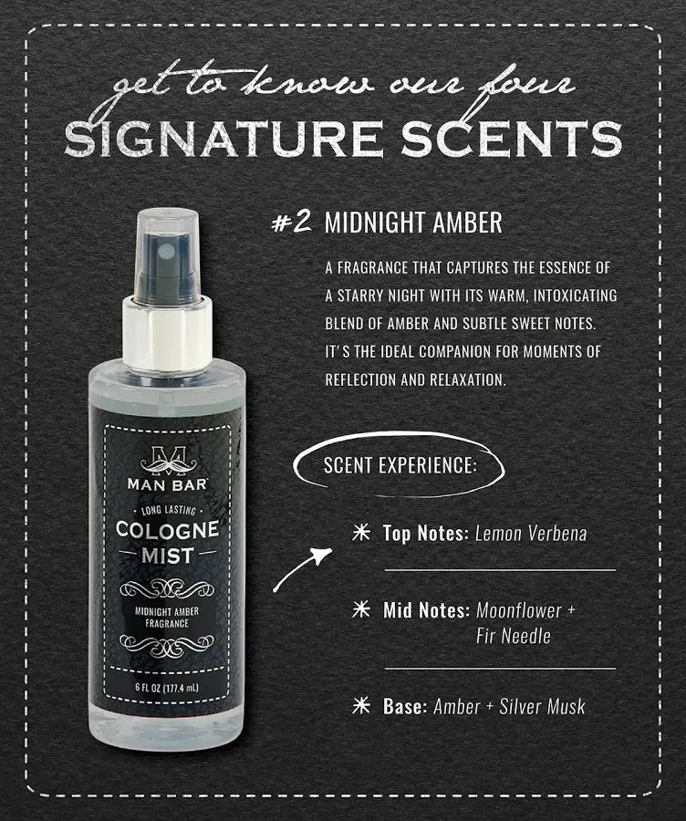 MAN BAR COLOGNE MIST: MIDNIGHT AMBER