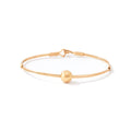 RONALDO DESIGNER JEWELRY YOU ARE CHOSEN 3 BEADS GOLD BRACELET - SIZE 8